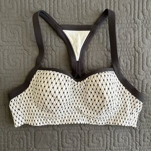 Victoria's Secret Dark Gray and White Wired Sports Bra